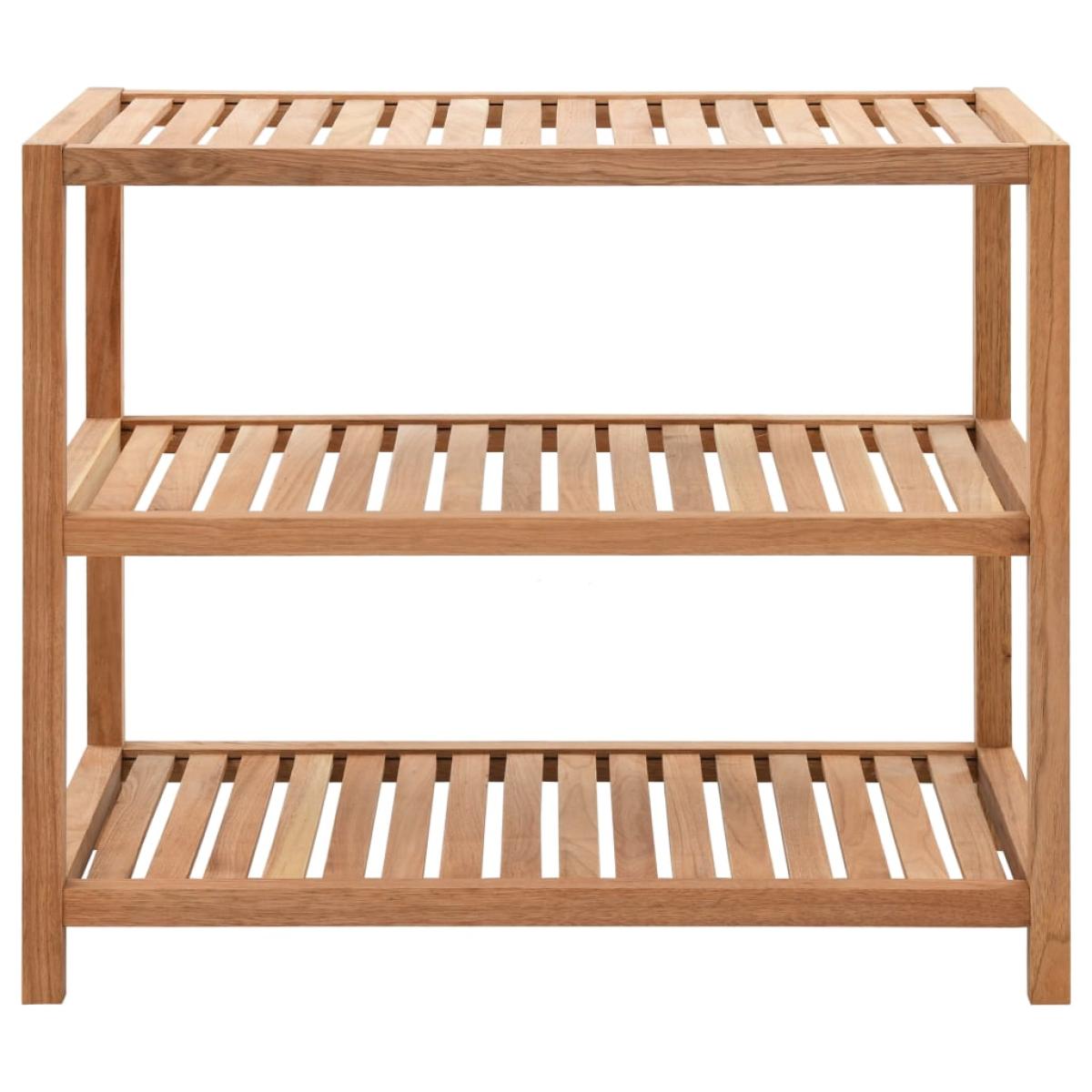 Estantería para el baño de madera maciza de nogal 65x40x55 cm