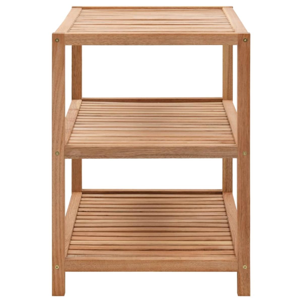 Estantería para el baño de madera maciza de nogal 65x40x55 cm