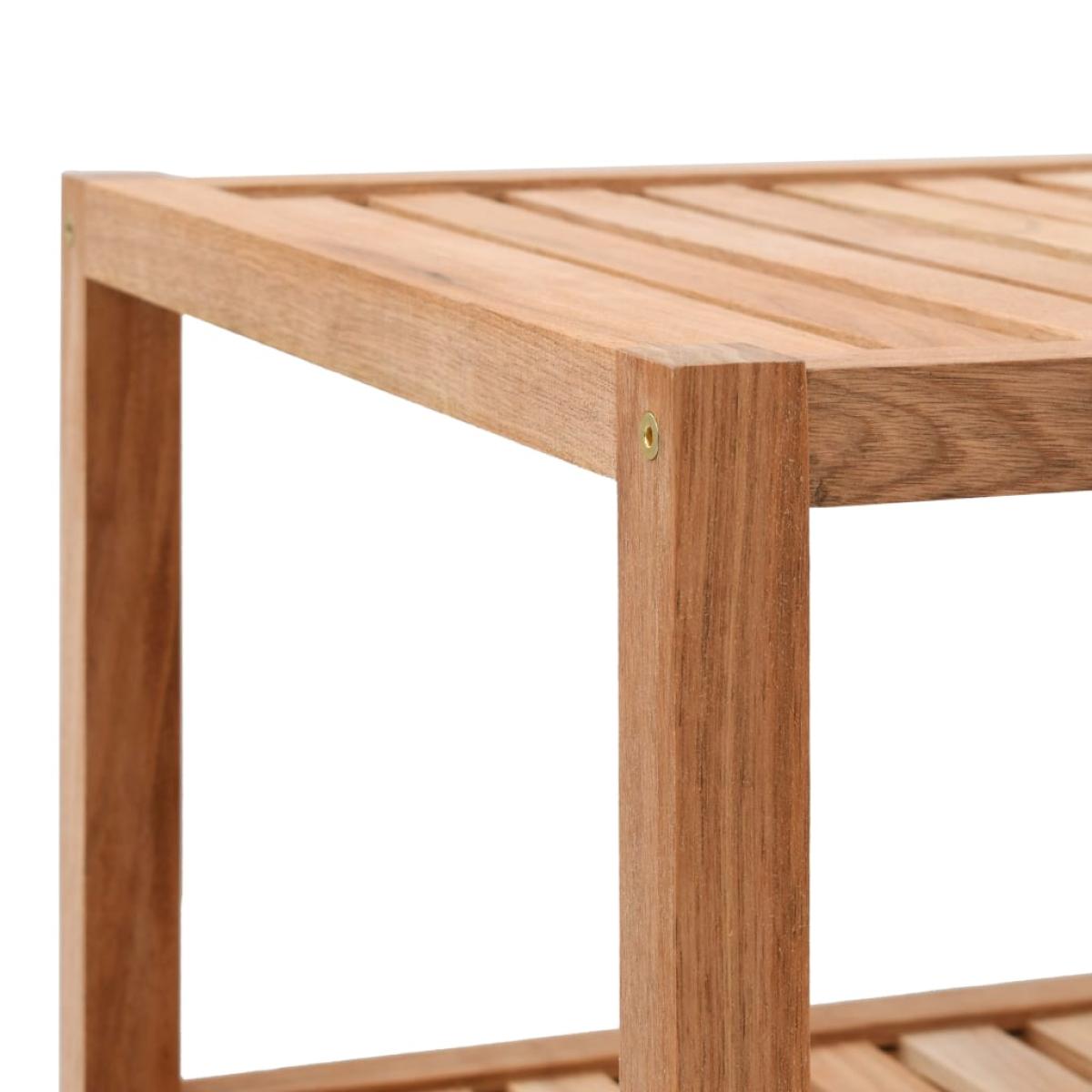 Estantería para el baño de madera maciza de nogal 65x40x55 cm