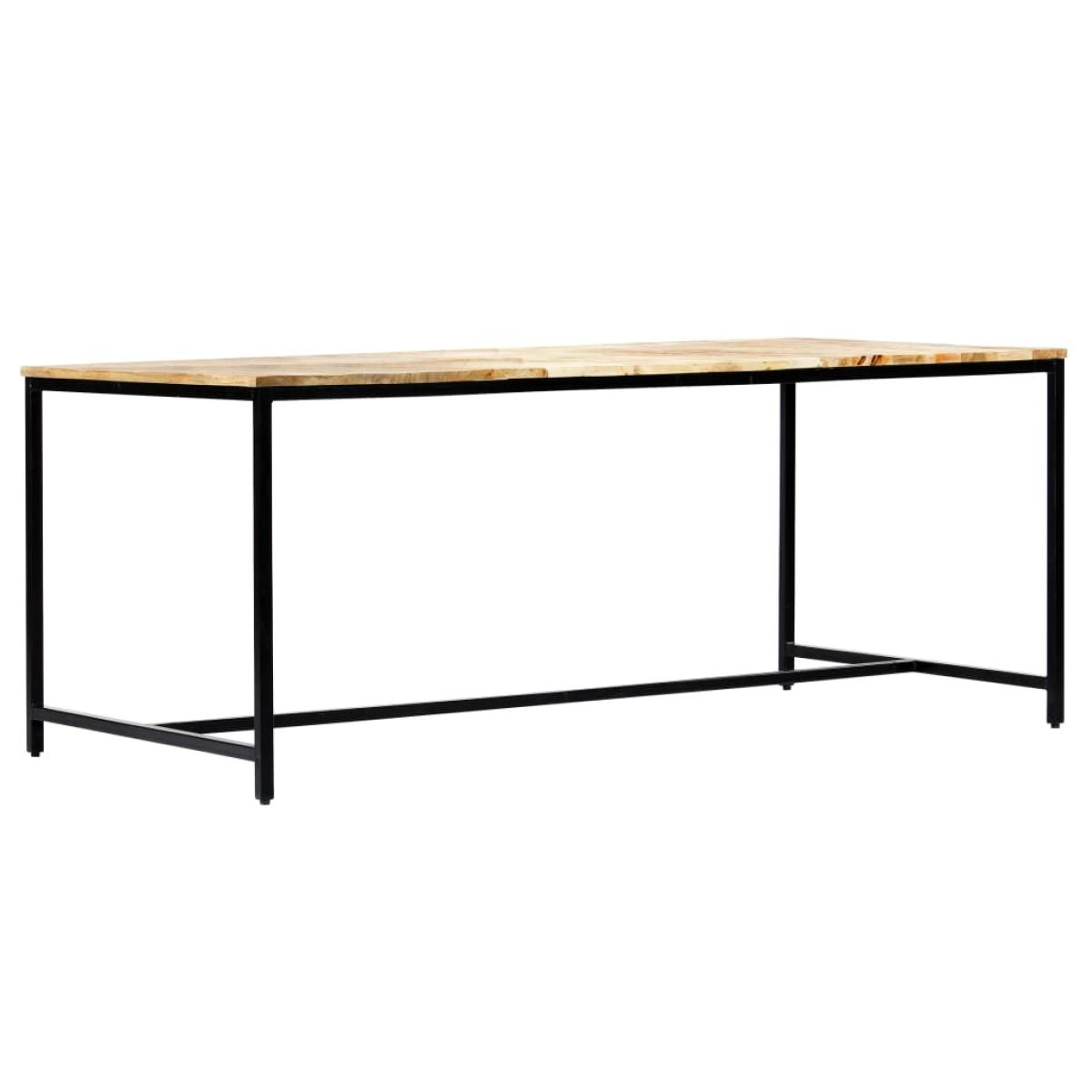 Mesa de comedor madera maciza de mango rugoso 180x90x75 cm
