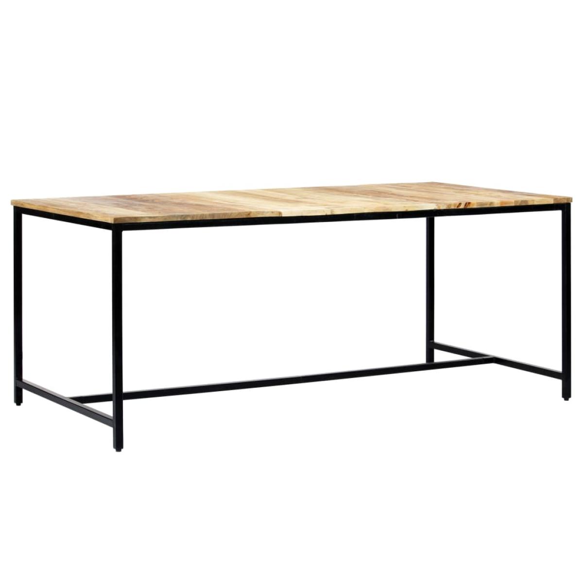 Mesa de comedor madera maciza de mango rugoso 180x90x75 cm