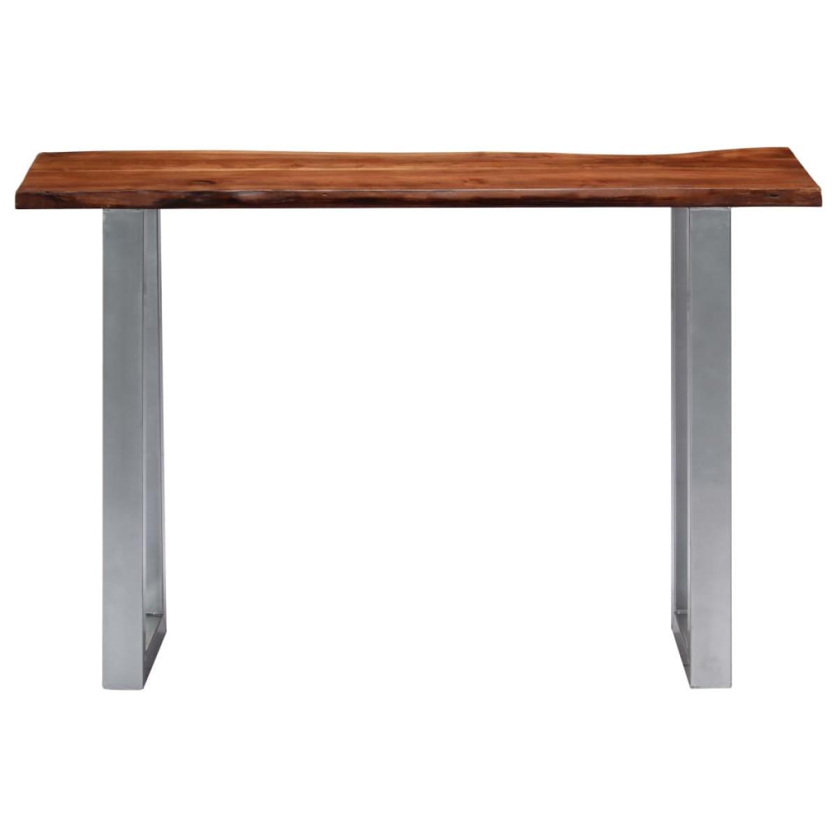 Mesa consola 115x35x76 cm madera maciza de acacia y hierro