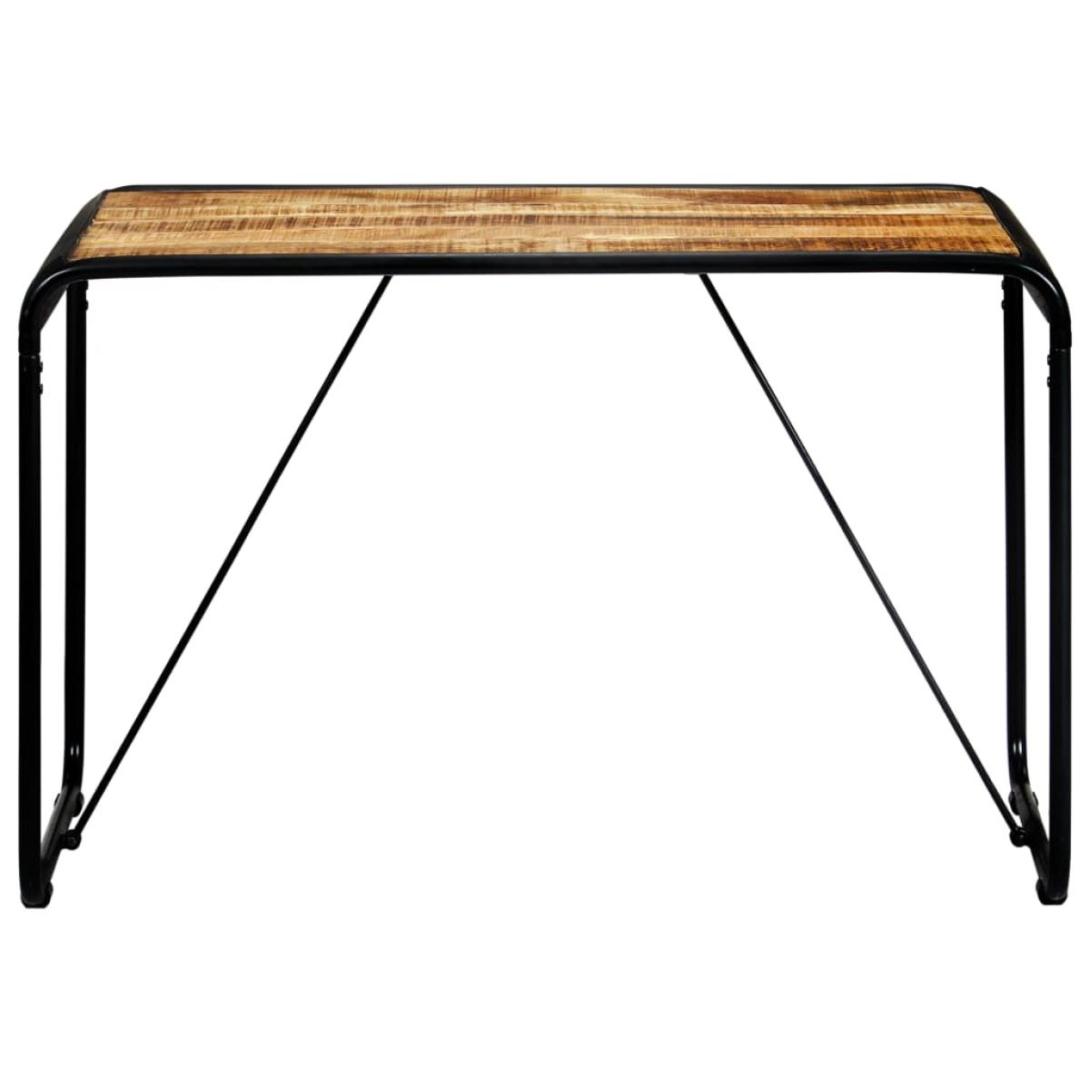 Mesa de comedor madera maciza de mango sin tratar 118x60x76 cm