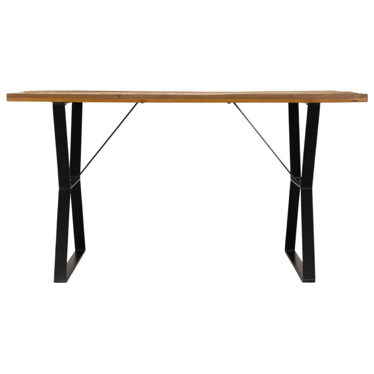 Mesa de comedor de madera maciza reciclada 140x80x76 cm