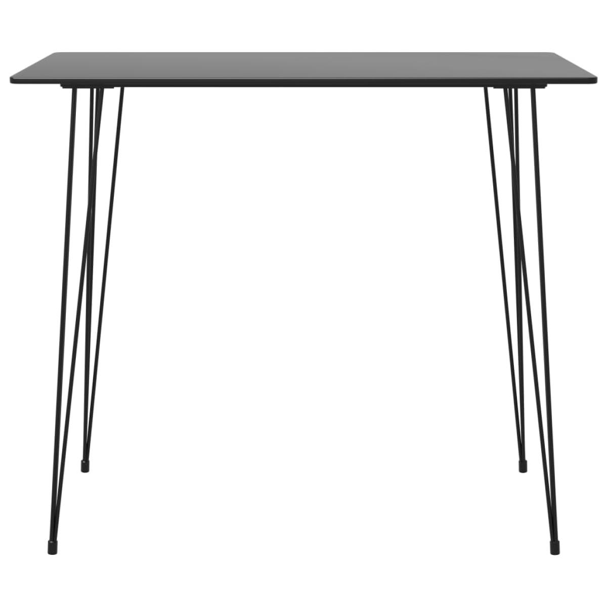 Mesa alta de cocina negro 120x60x105 cm