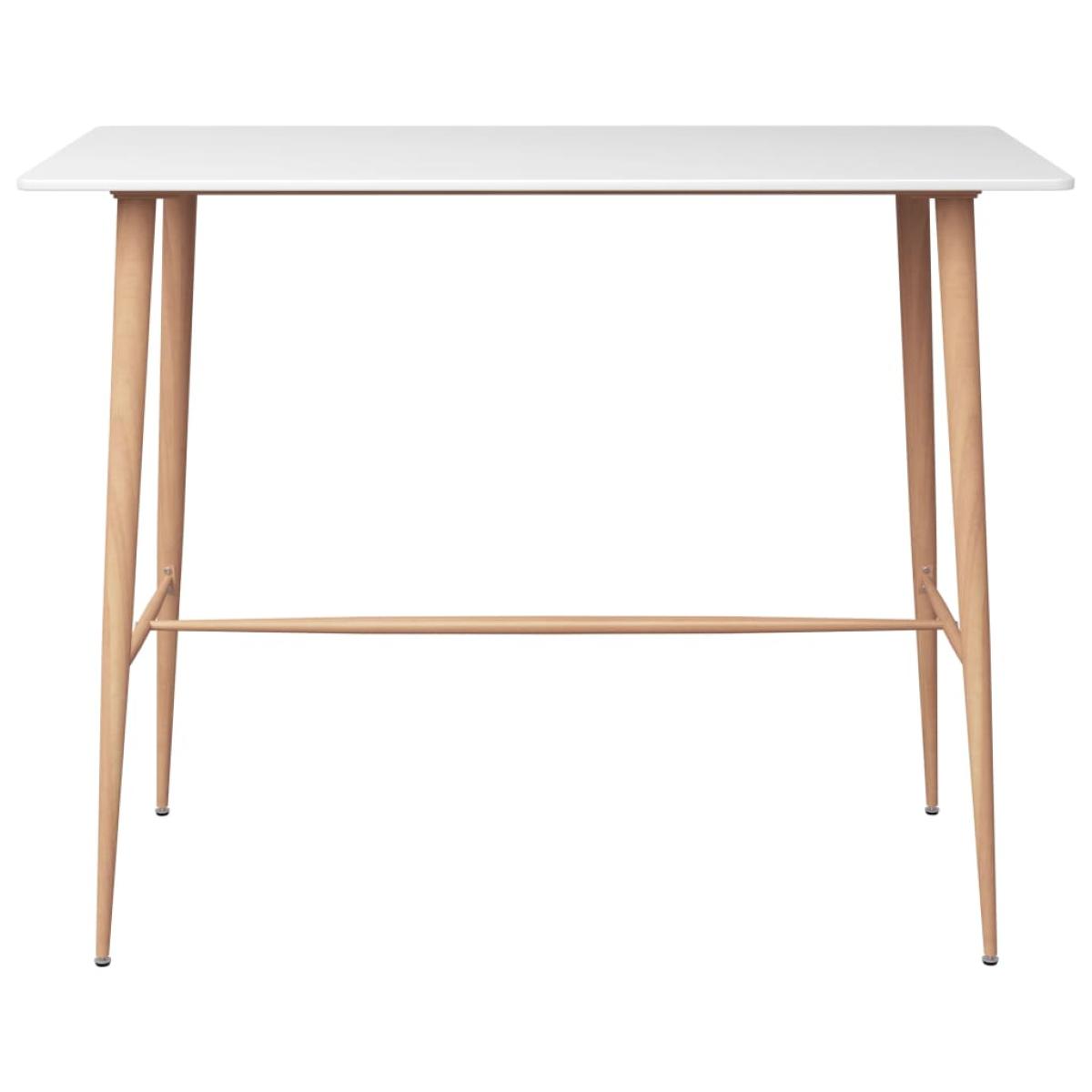 Mesa alta de cocina blanco 120x60x105 cm