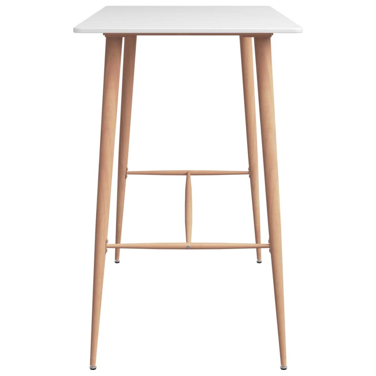 Mesa alta de cocina blanco 120x60x105 cm
