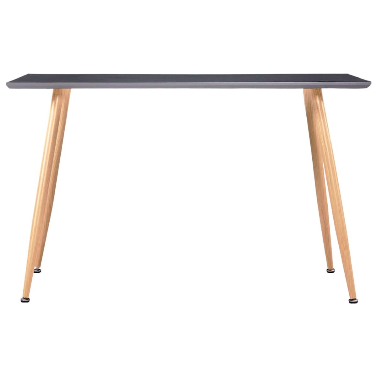 Mesa de comedor MDF gris y color roble 120x60x74 cm