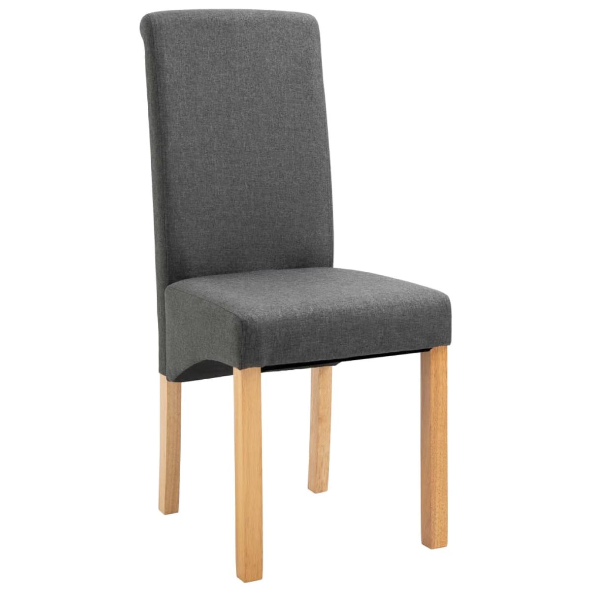 Sillas de comedor 4 unidades de tela gris