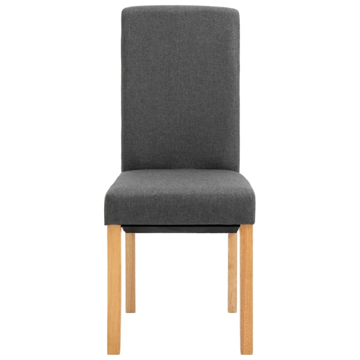 Sillas de comedor 4 unidades de tela gris