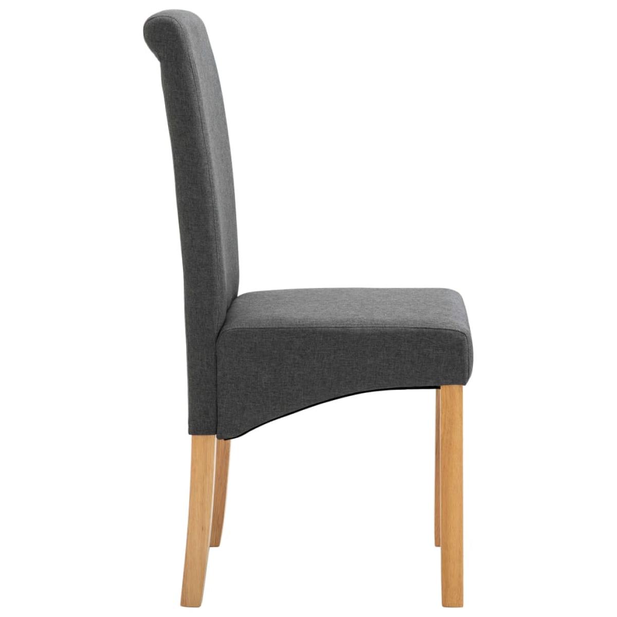 Sillas de comedor 4 unidades de tela gris