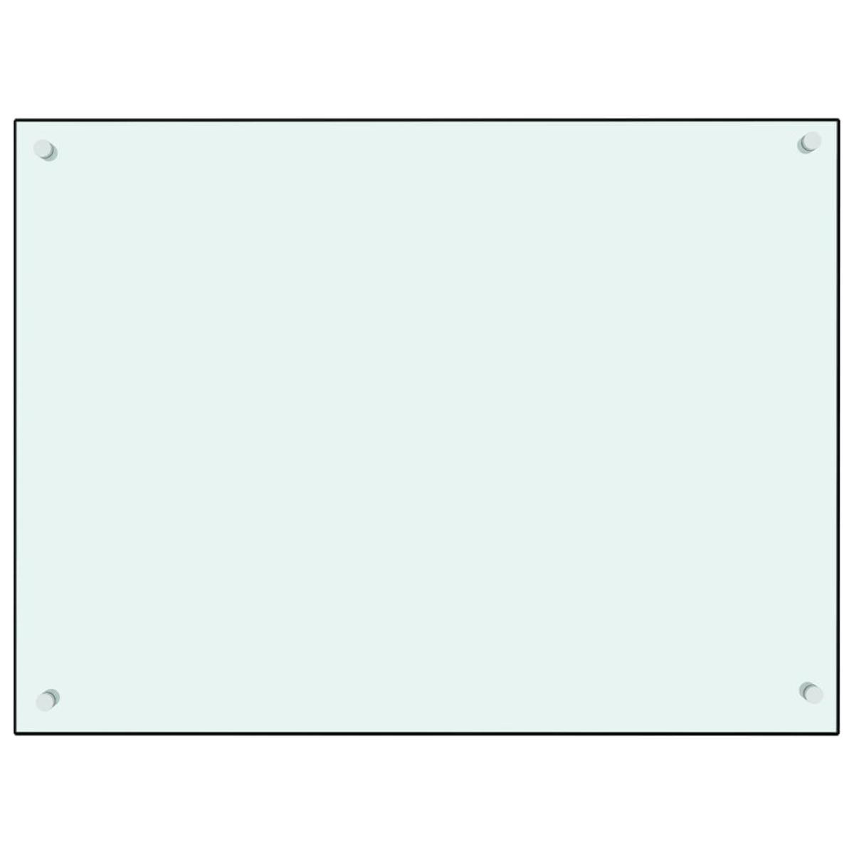 Protección salpicaduras cocina vidrio templado blanco 80x60 cm