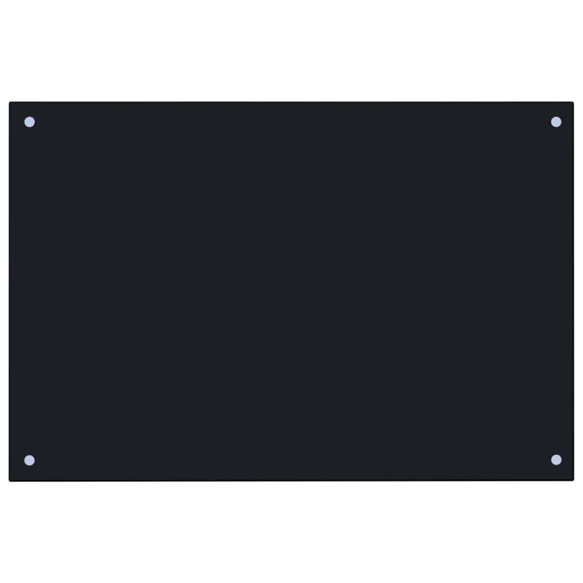 Protección salpicaduras cocina vidrio templado negro 90x60 cm