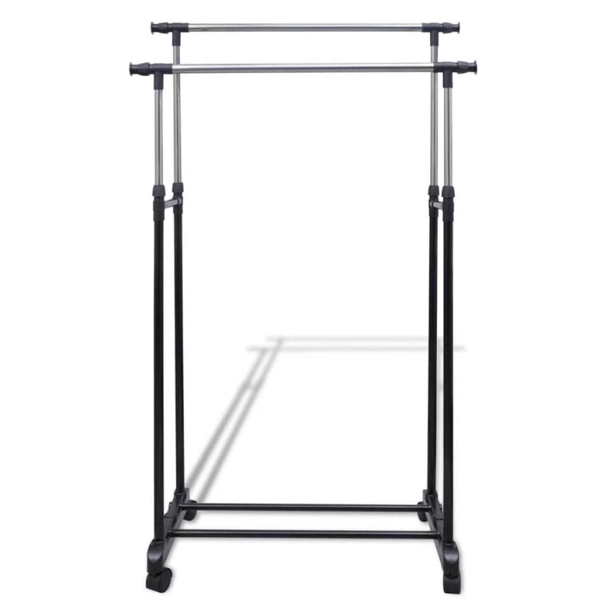 Perchero ajustable para ropa 2 barras 2 unidades