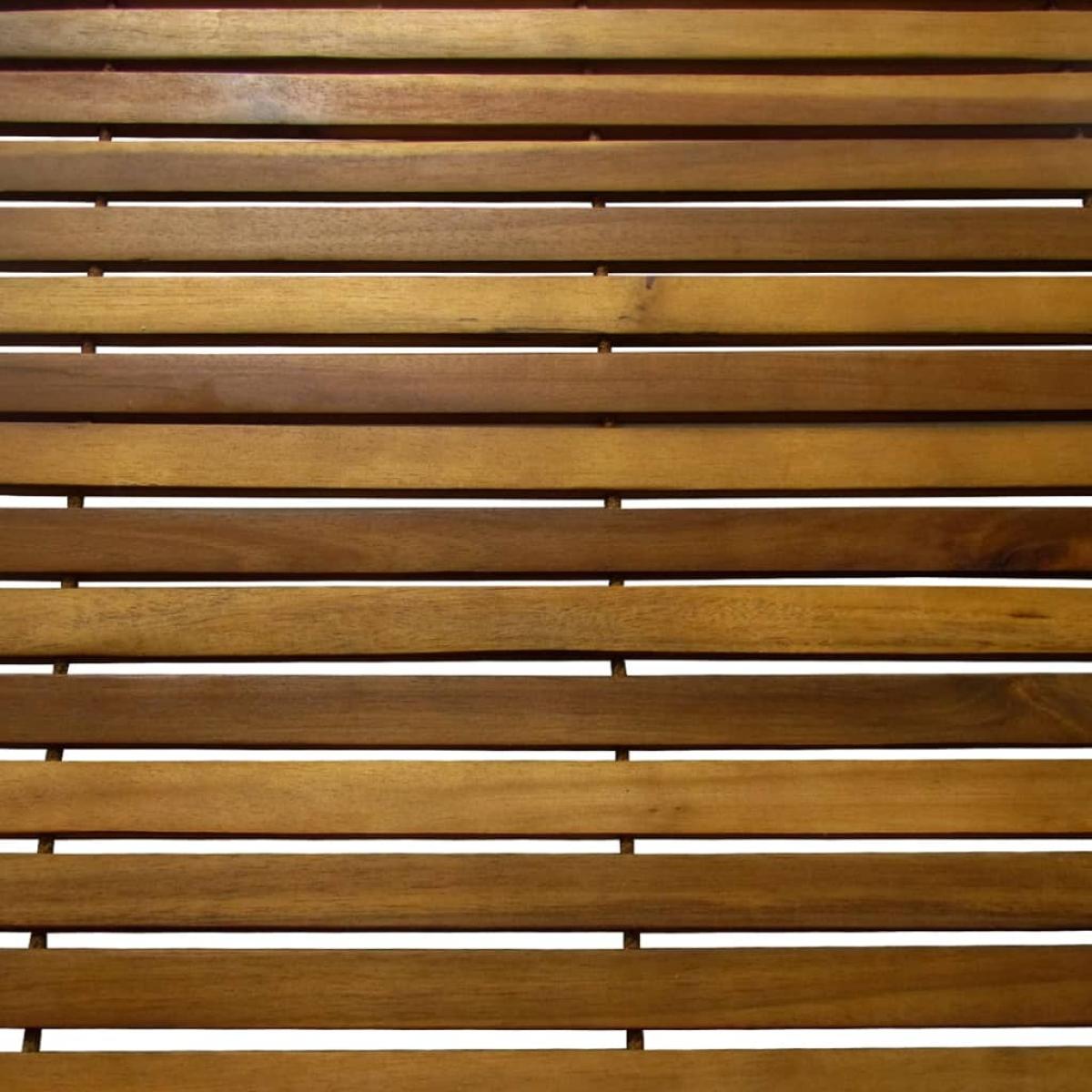 Set 2 alfombras de acacia para el baño, 80 x 50 cm
