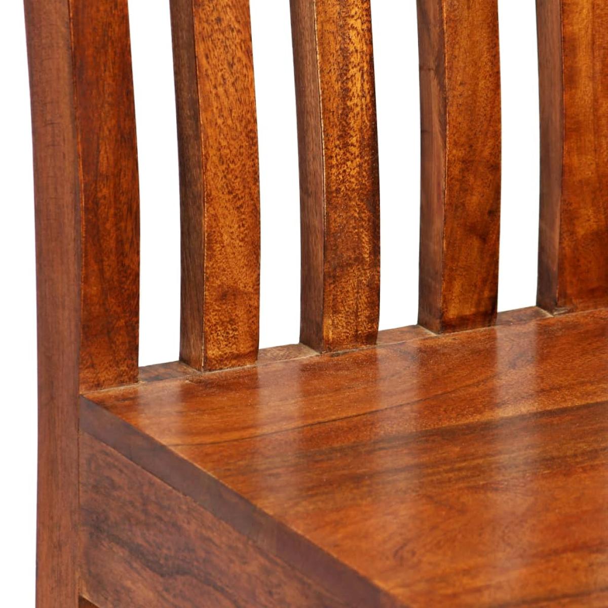 Conjunto de comedor 7 piezas madera maciza de acacia y mango