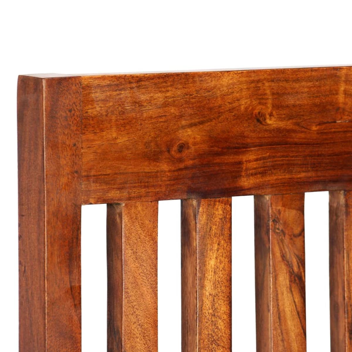Conjunto de comedor 7 piezas madera maciza de acacia y mango