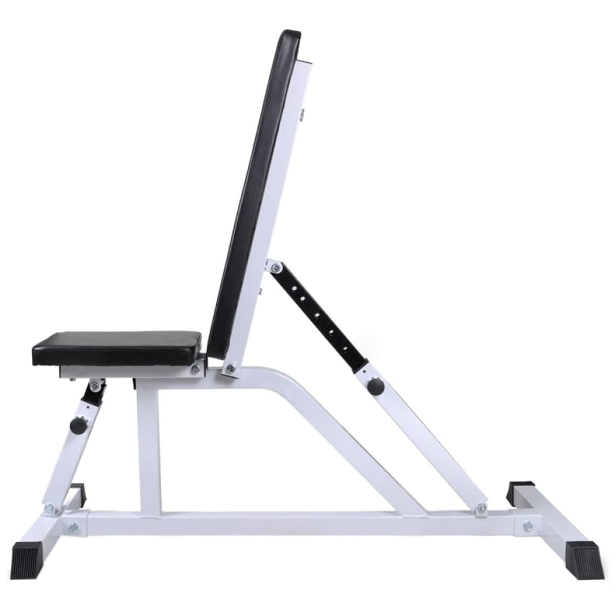 Banco de musculación con pesas y mancuernas 30,5 kg 