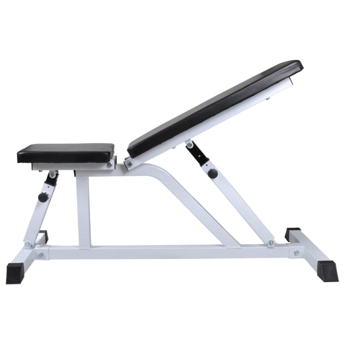 Banco de musculación con pesas y mancuernas 30,5 kg 