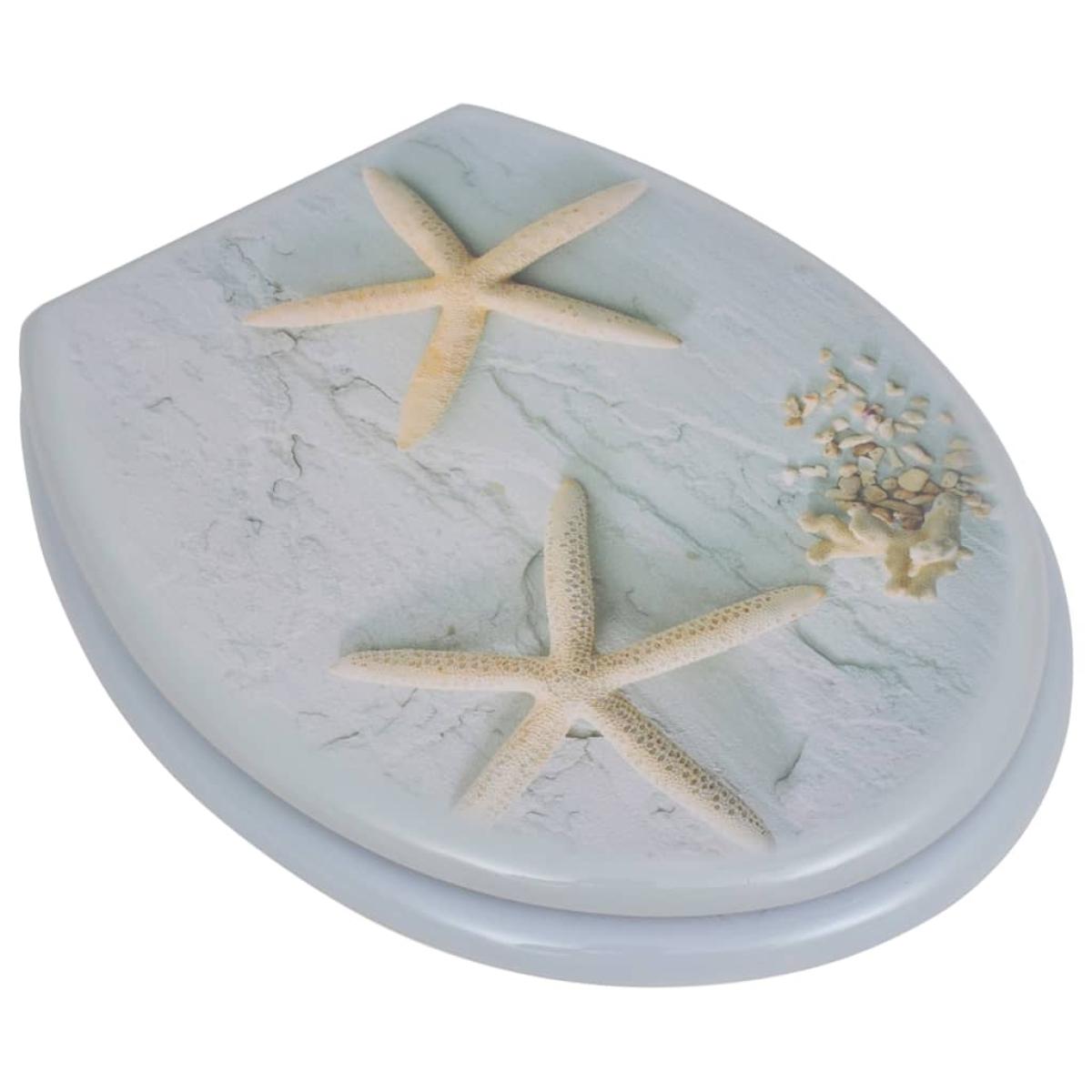 Asientos inodoro tapas 2 uds MDF estrella de mar