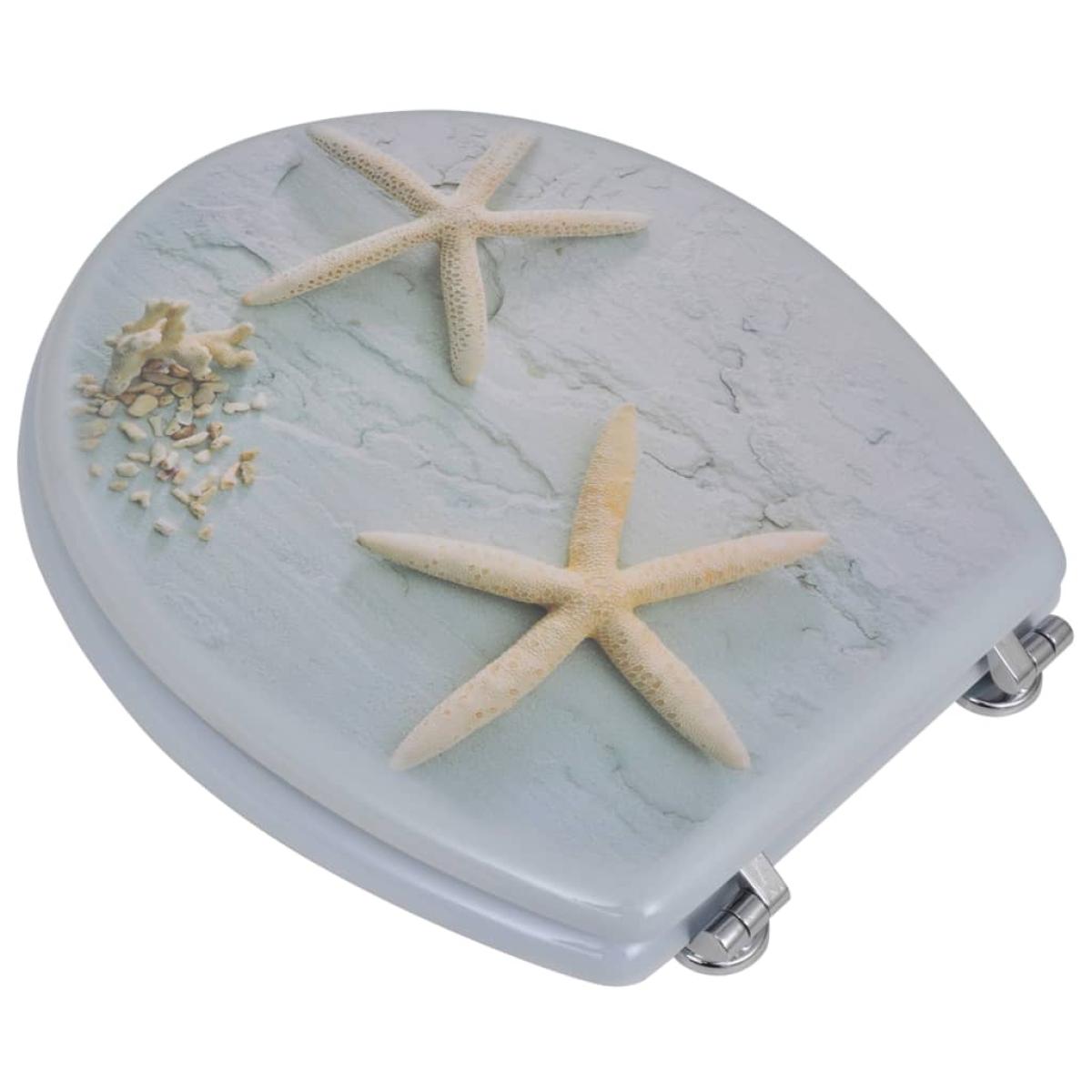 Asientos inodoro tapas 2 uds MDF estrella de mar