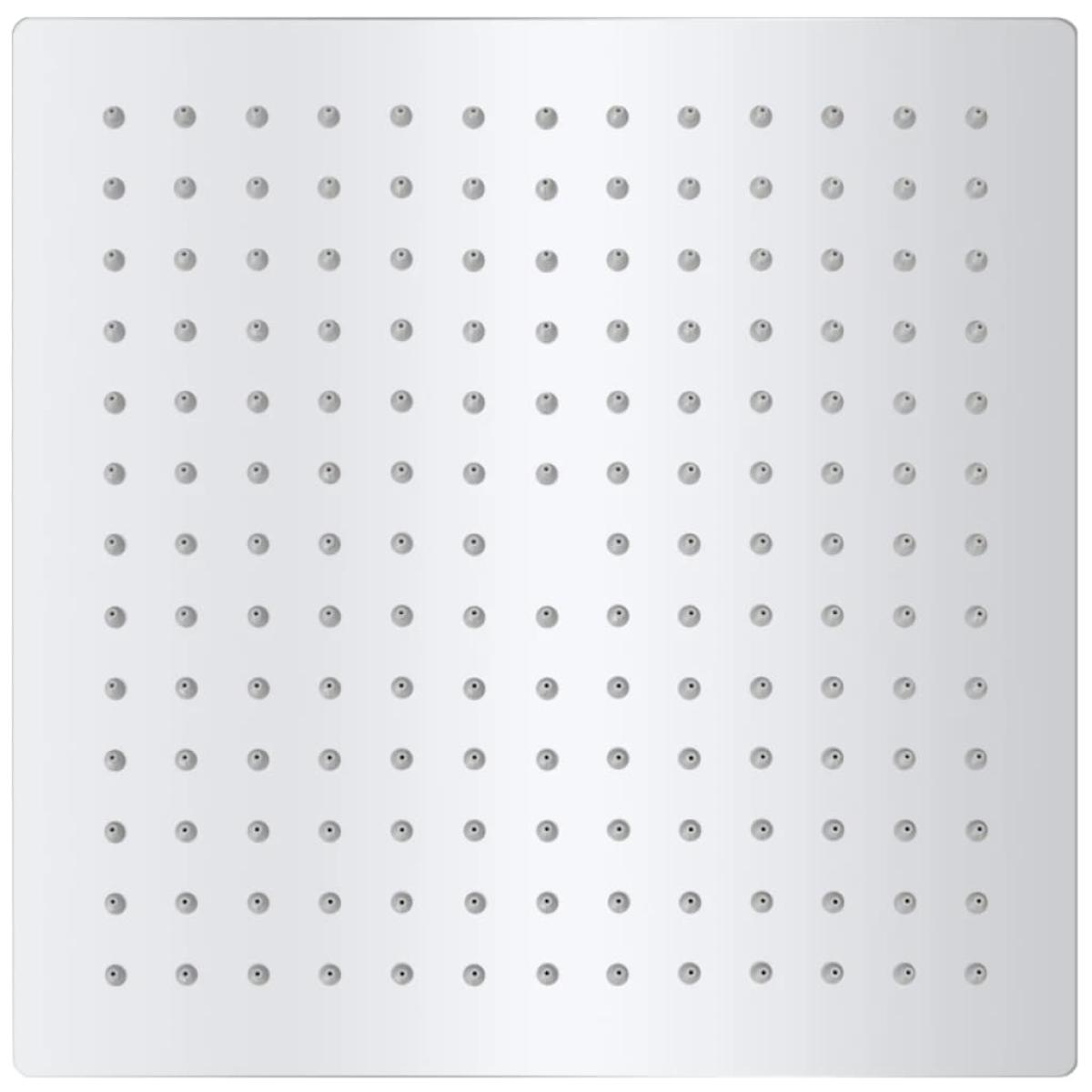 Cabezal de ducha efecto lluvia 2 uds acero inoxidable 25x25 cm