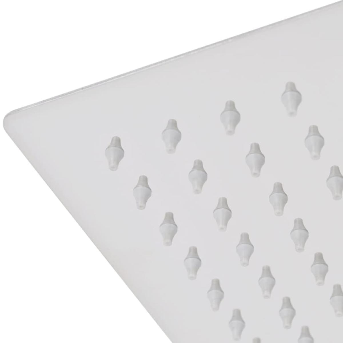 Cabezal de ducha efecto lluvia 2 uds acero inoxidable 30x30 cm