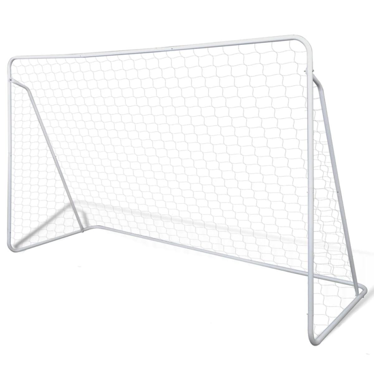 Porterías de fútbol de acero 2 unidades 240x90x150 cm