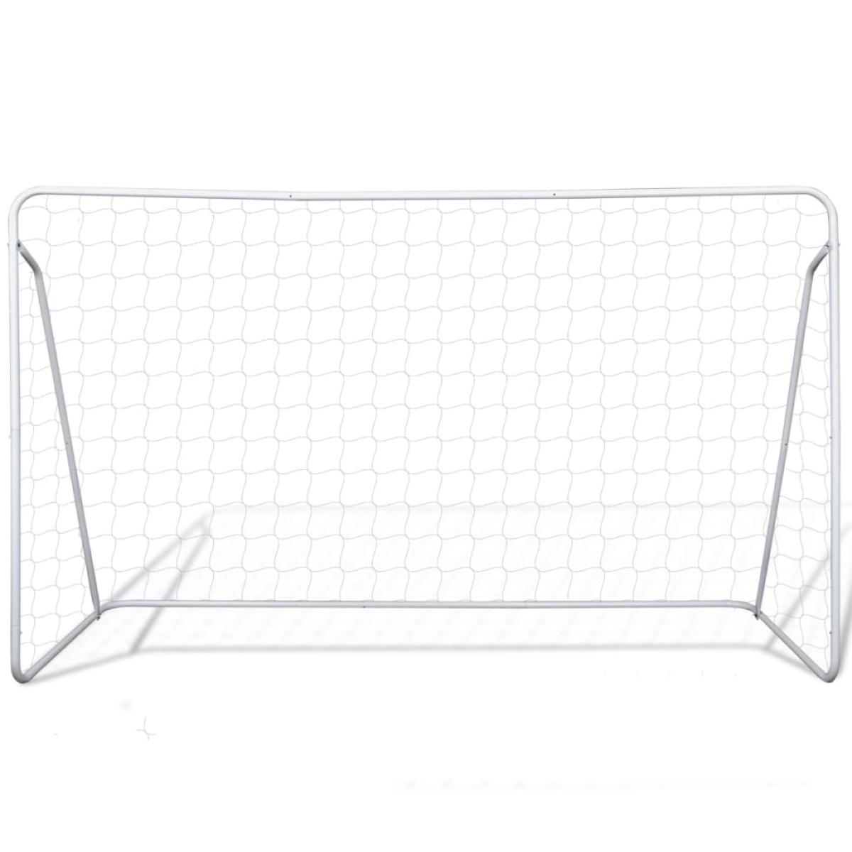 Porterías de fútbol de acero 2 unidades 240x90x150 cm
