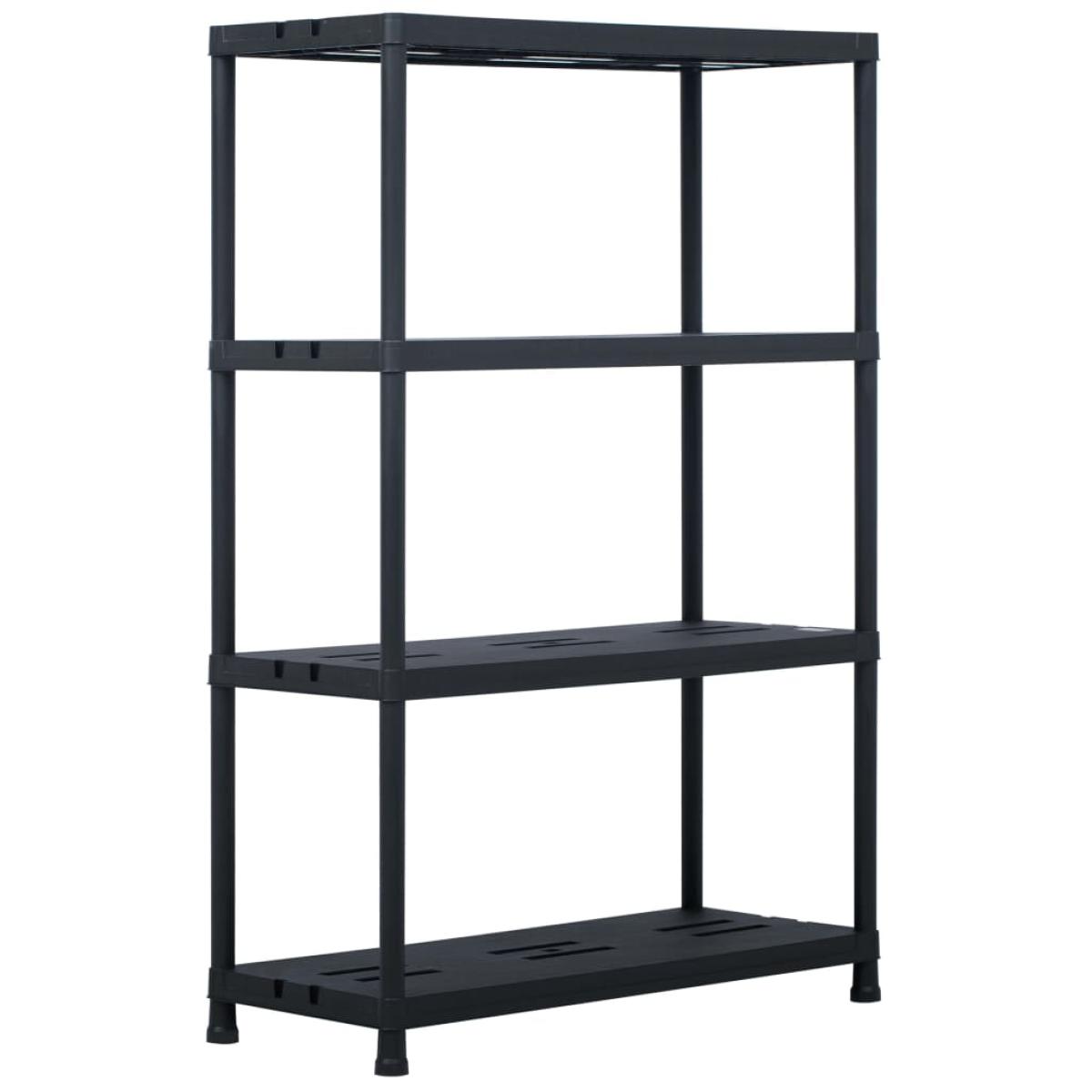 Estantería de plástico 2 unidades 220 kg 90x40x138 cm negro