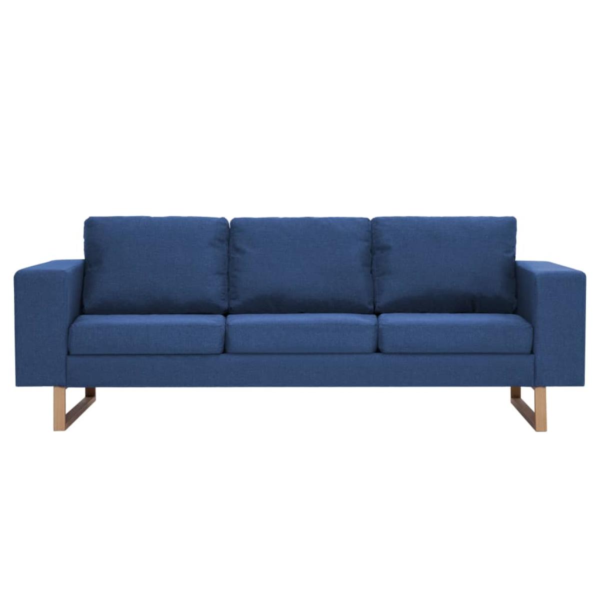Juego de sofás 2 piezas de tela azul