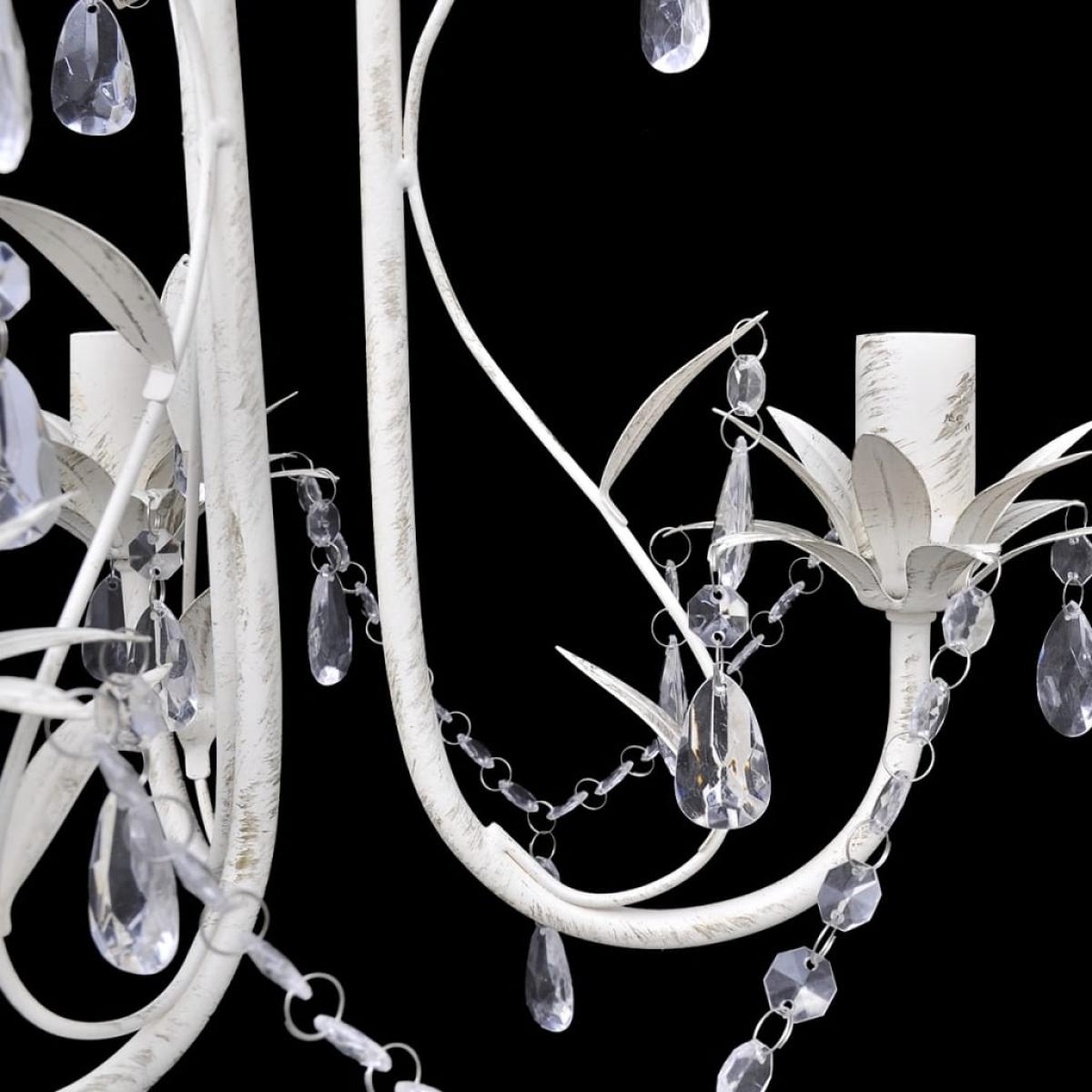 Lámparas de araña de cristal 2 unidades blanco elegante