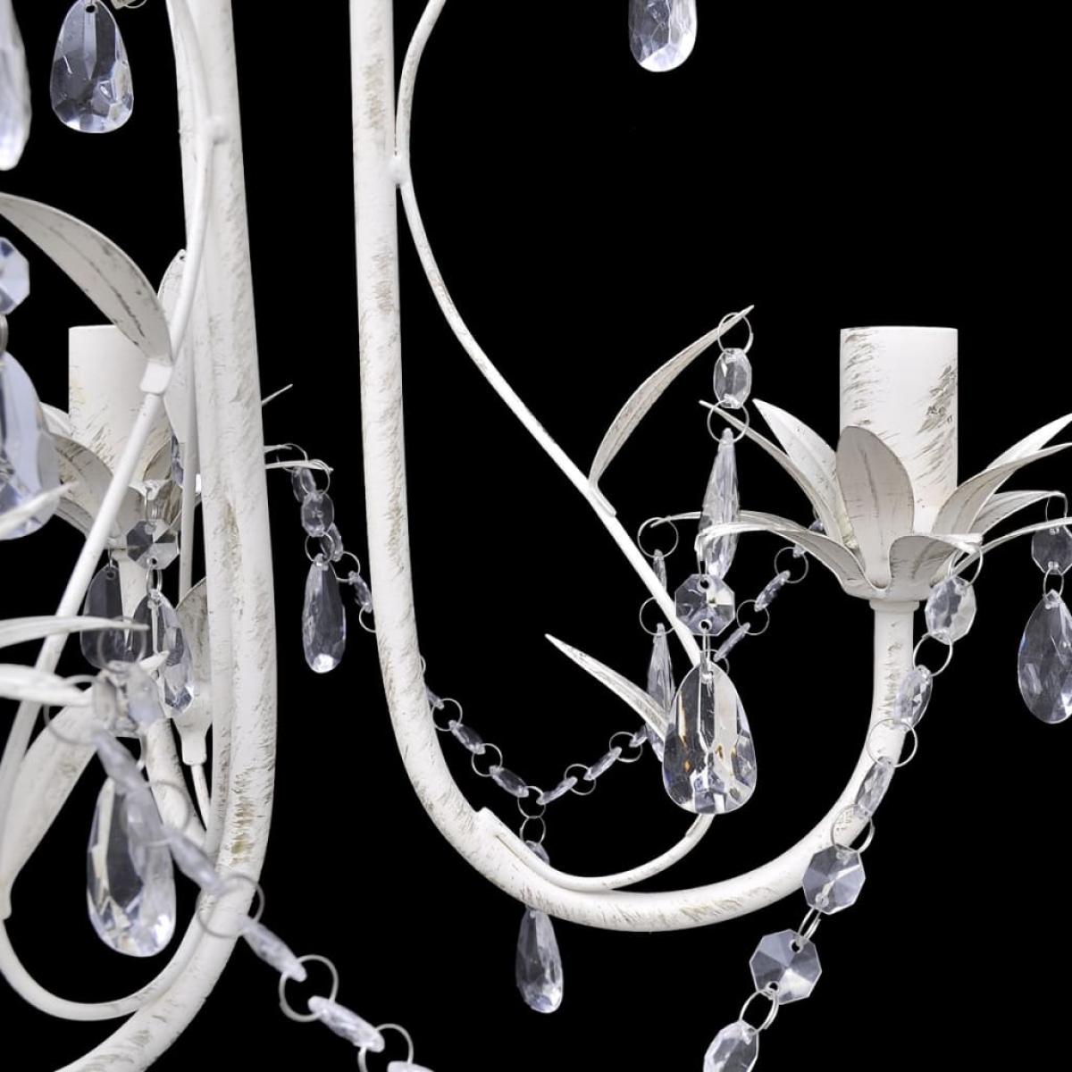 Lámparas de araña de cristal 4 unidades blanco elegante 