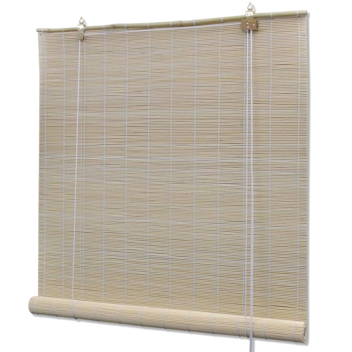 Estores enrollables 4 unidades bambú natural 120x160 cm