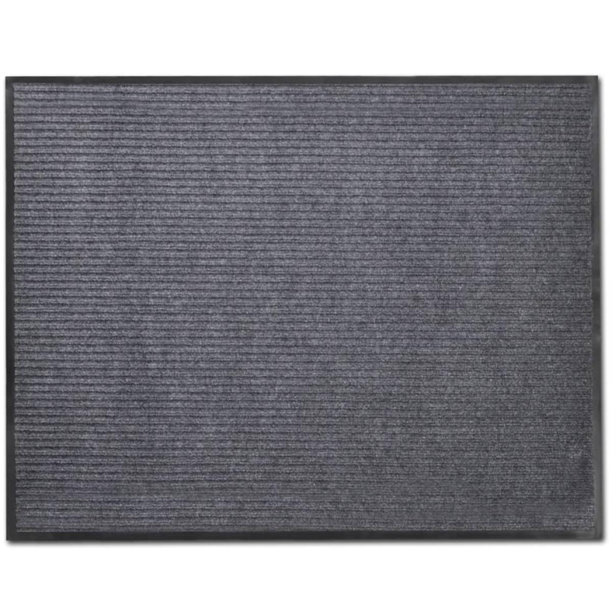 Felpudos de PVC 2 unidades gris 90x60 cm 