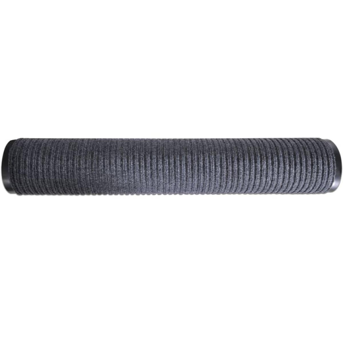 Felpudos de PVC 2 unidades gris 90x60 cm 