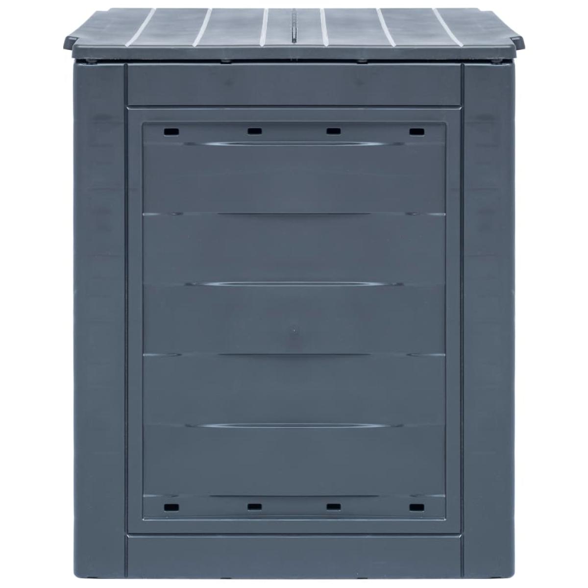 Compostadores de jardín 3 unidades gris 780 L 60x60x73 cm