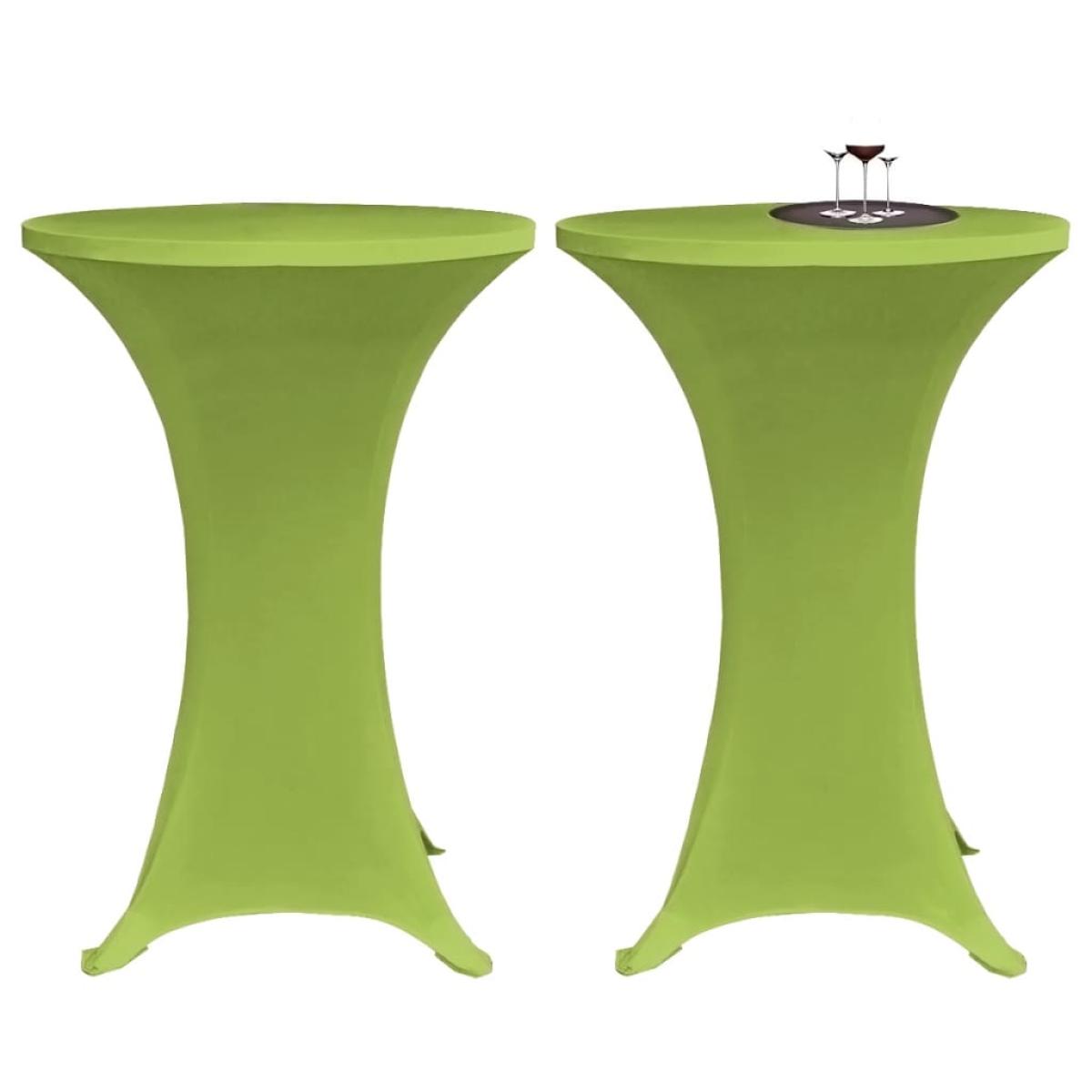 Funda elástica para mesa 4 unidades 70 cm verde