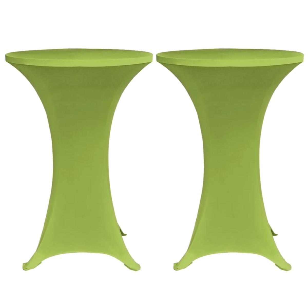 Funda elástica para mesa 4 unidades 70 cm verde