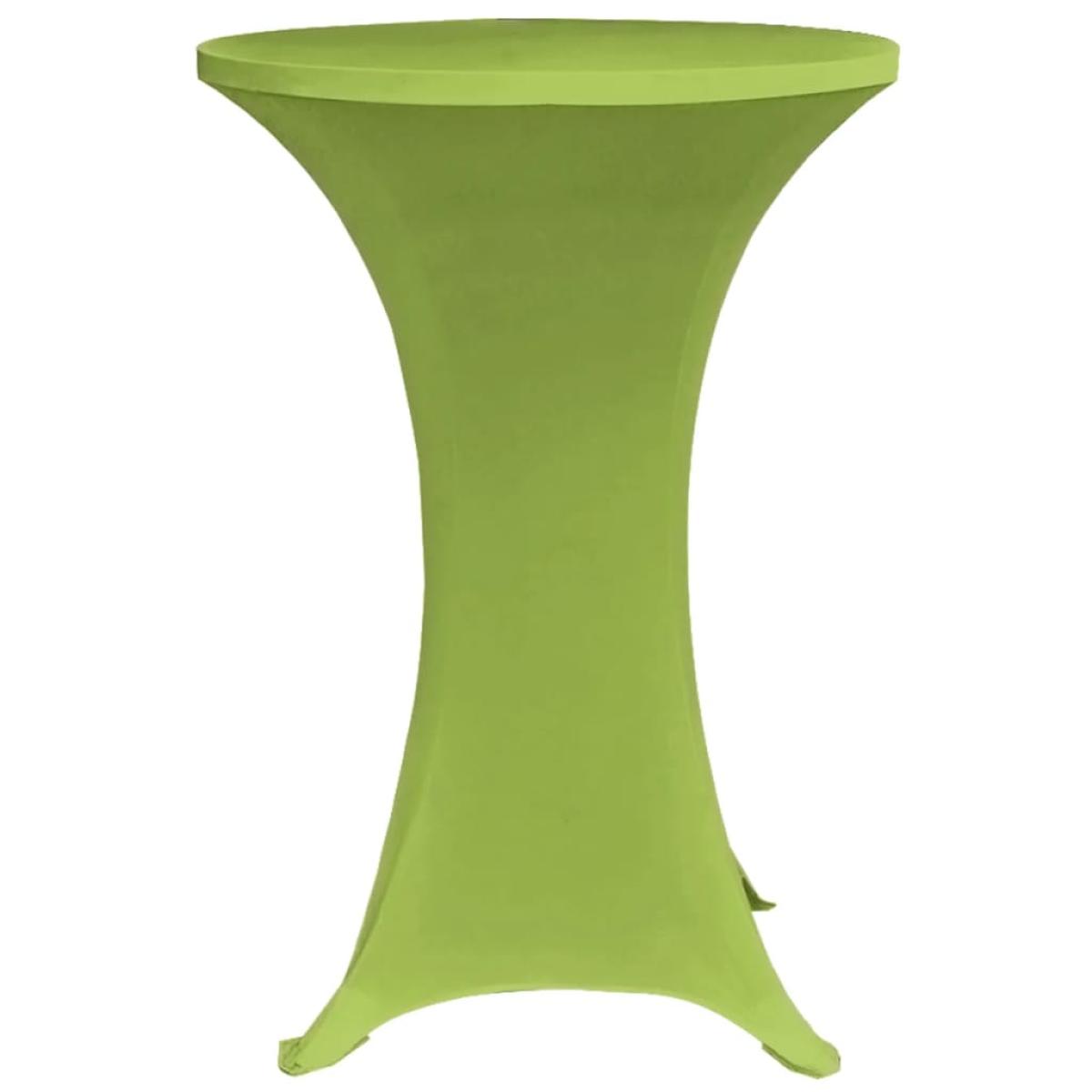 Funda elástica para mesa 4 unidades 70 cm verde