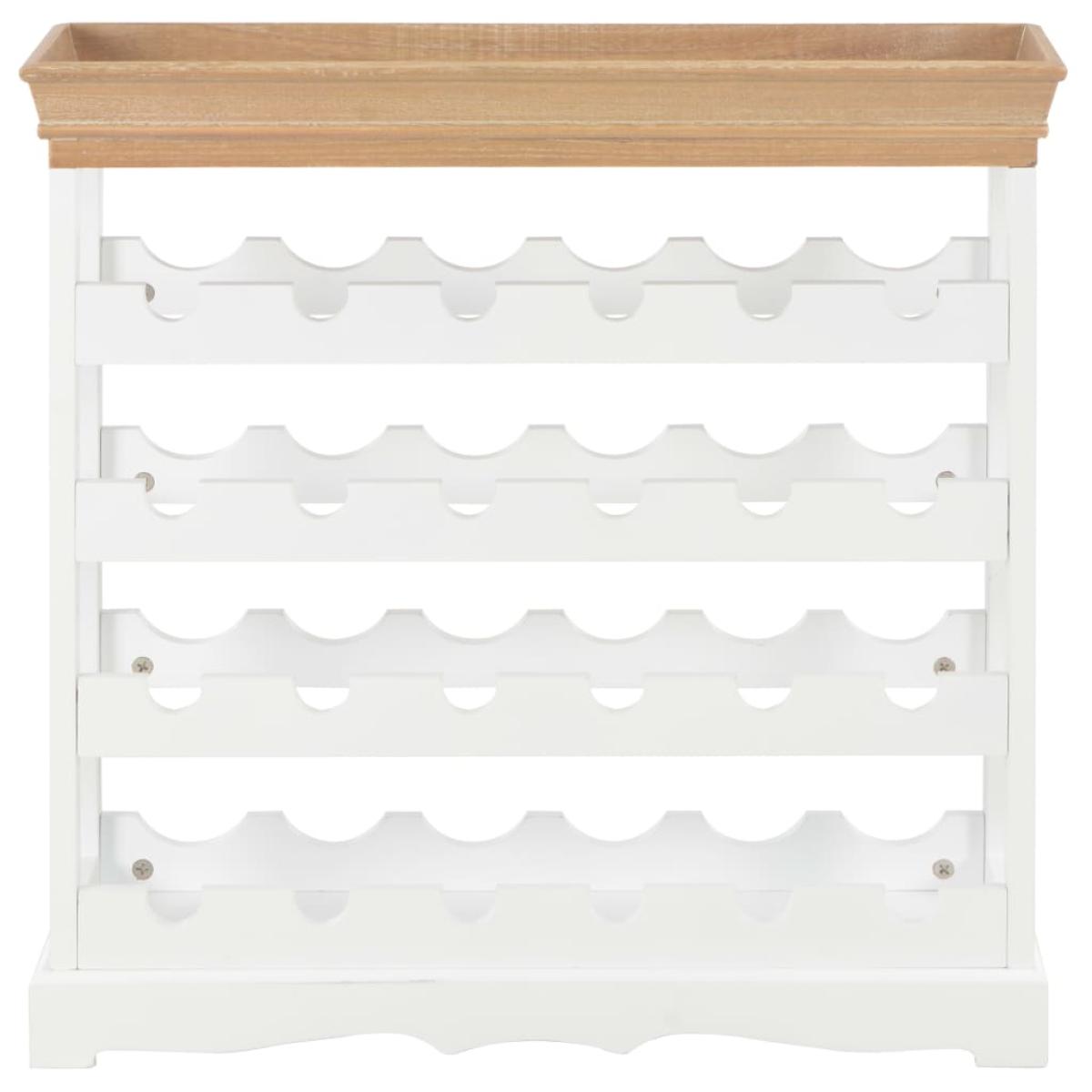 Armario botellero MDF blanco 70x22,5x70,5 cm