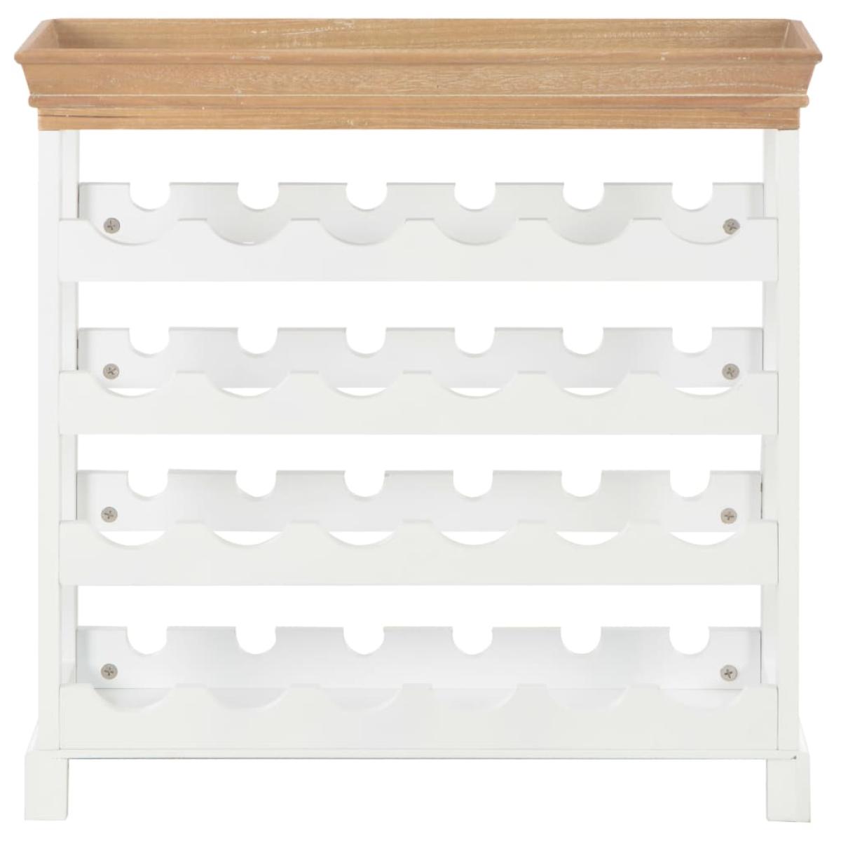 Armario botellero MDF blanco 70x22,5x70,5 cm