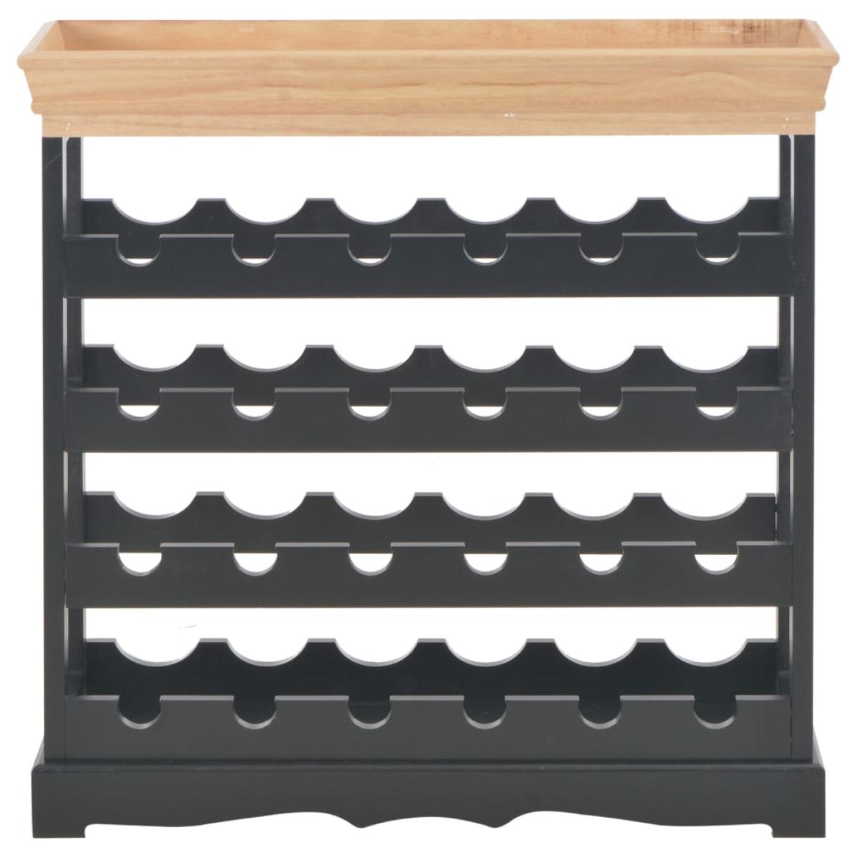 Armario botellero MDF negro 70x22,5x70,5 cm