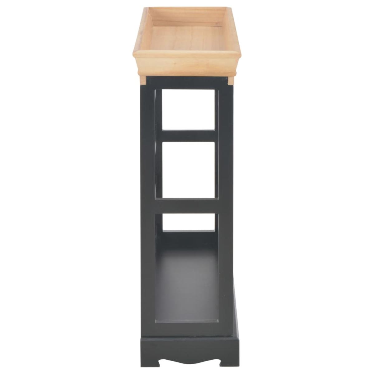 Armario botellero MDF negro 70x22,5x70,5 cm