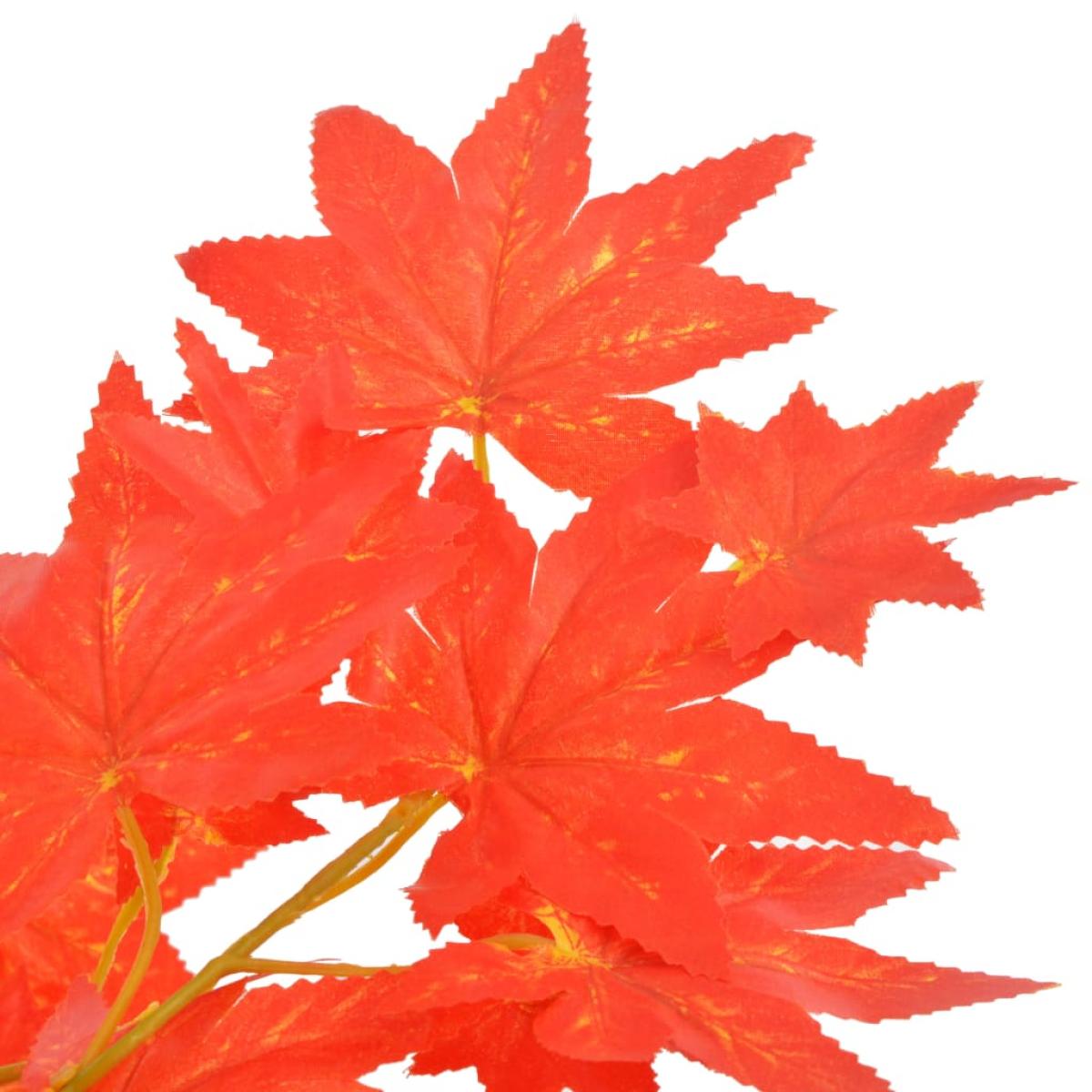 Planta artificial árbol de arce con macetero rojo 120 cm
