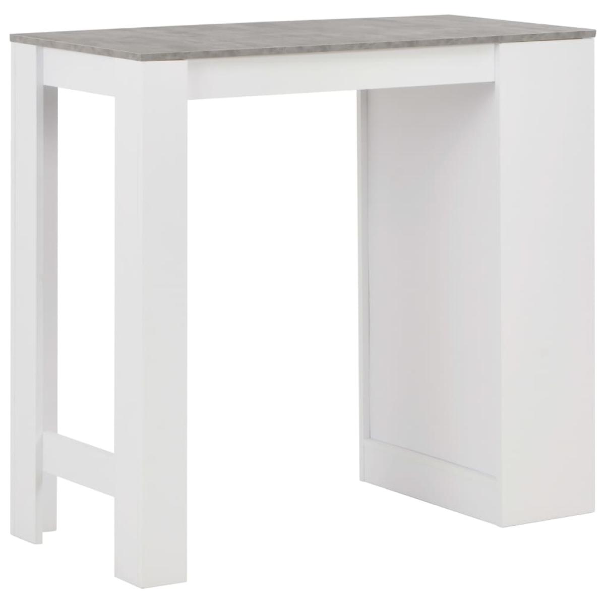 Mesa de bar con estantería blanco 110x50x103 cm