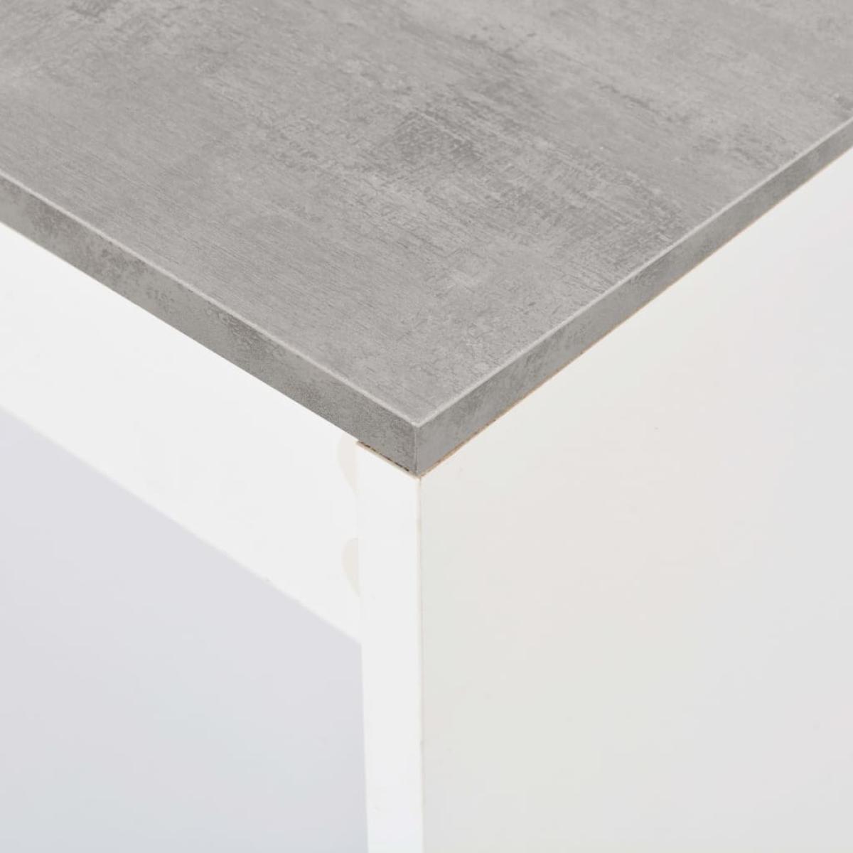 Mesa de bar con estantería blanco 110x50x103 cm