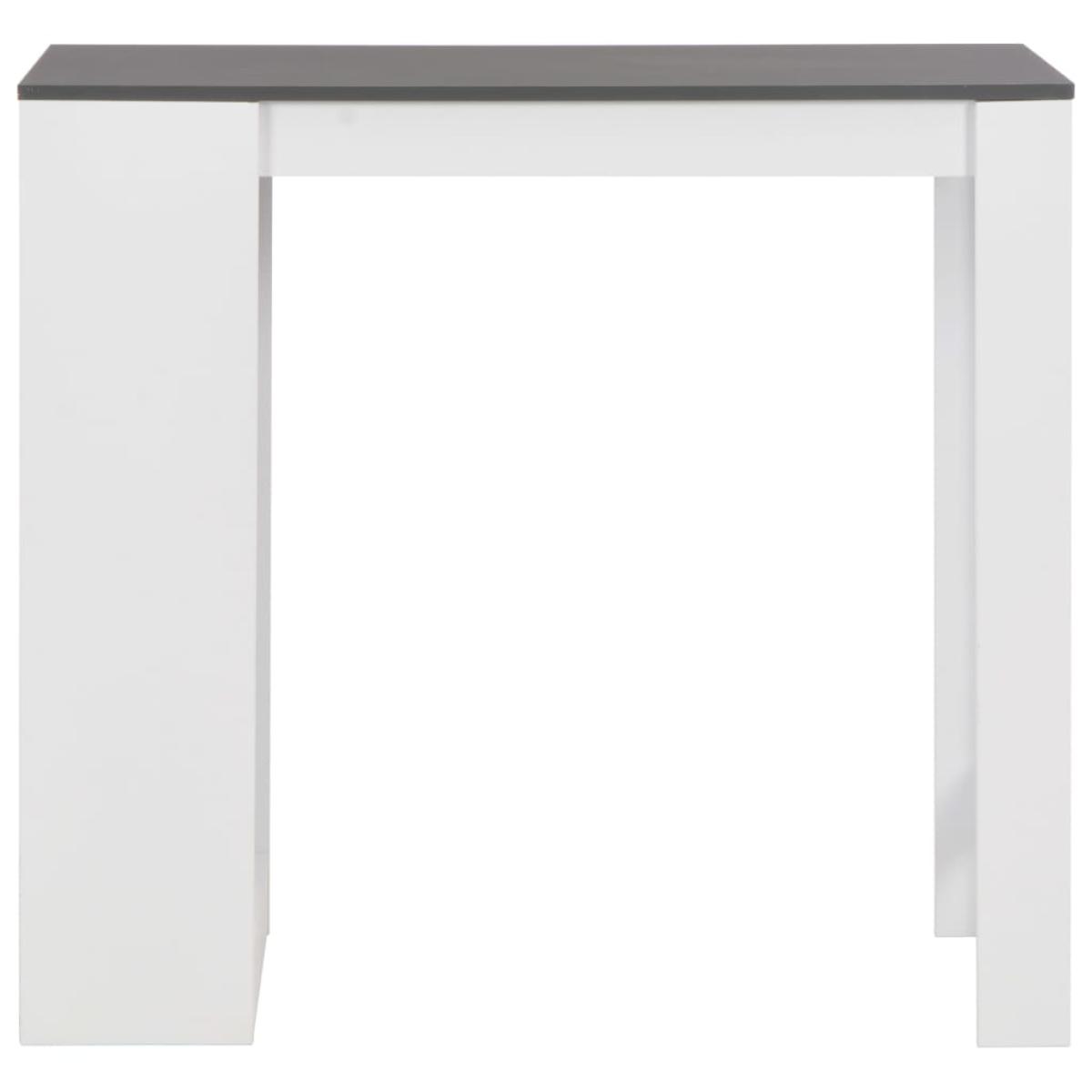 Mesa de bar con estantería blanco 110x50x103 cm