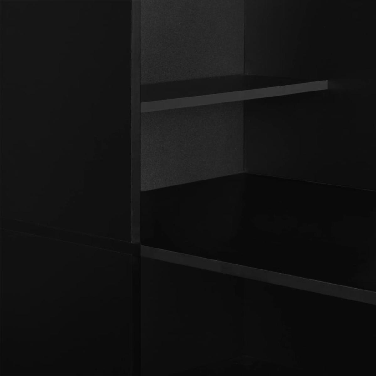 Mesa de bar con estantería alta negra 115x59x200 cm