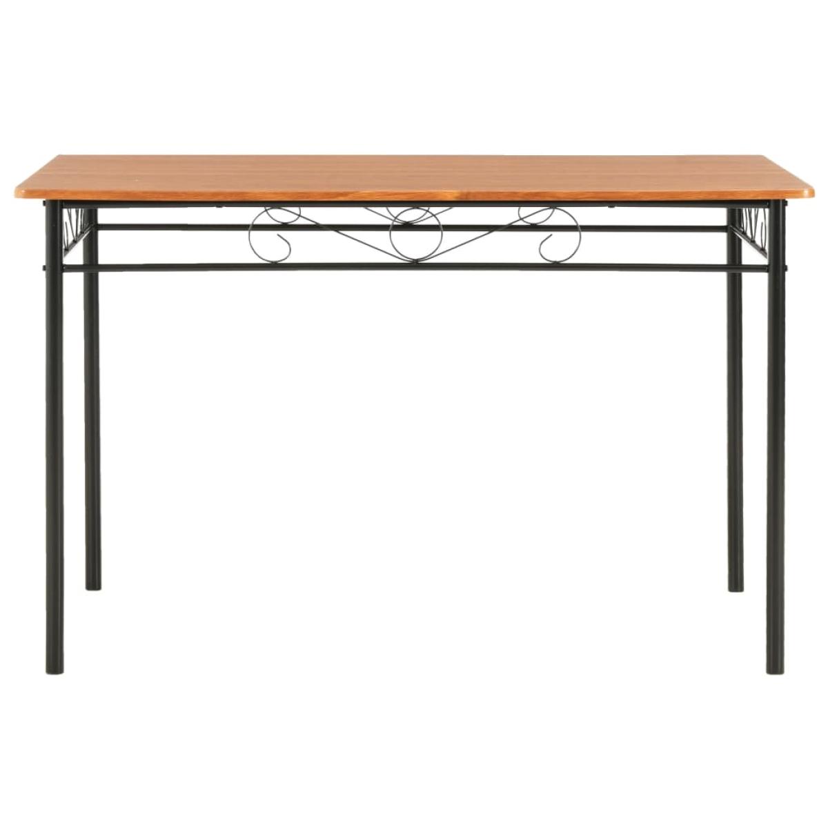 Mesa de comedor de MDF marrón 120x70x75 cm